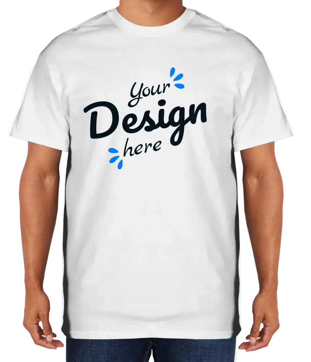  Adult Unisex Crewneck Short Sleeve T-shirt white.webp