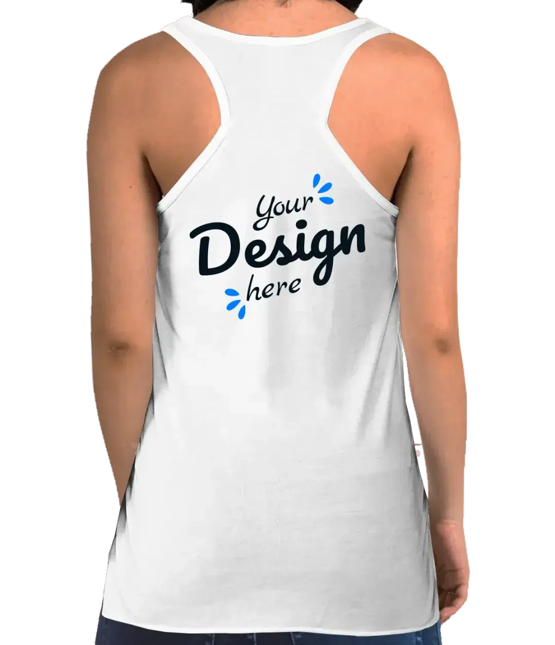 Ladies Premium Racerback Black back Tank