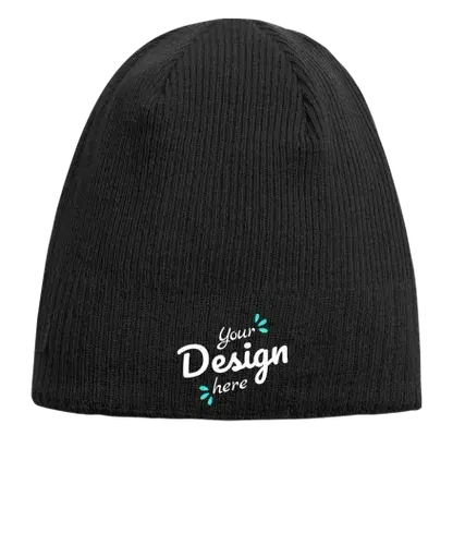 Circular Ribbed Knit Beanie - Non-flip
