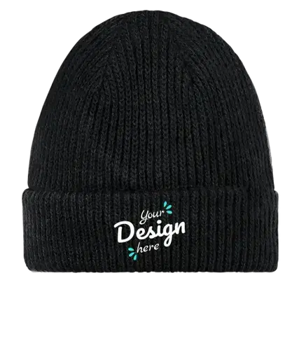 Circular Ribbed Knit Beanie - Flip