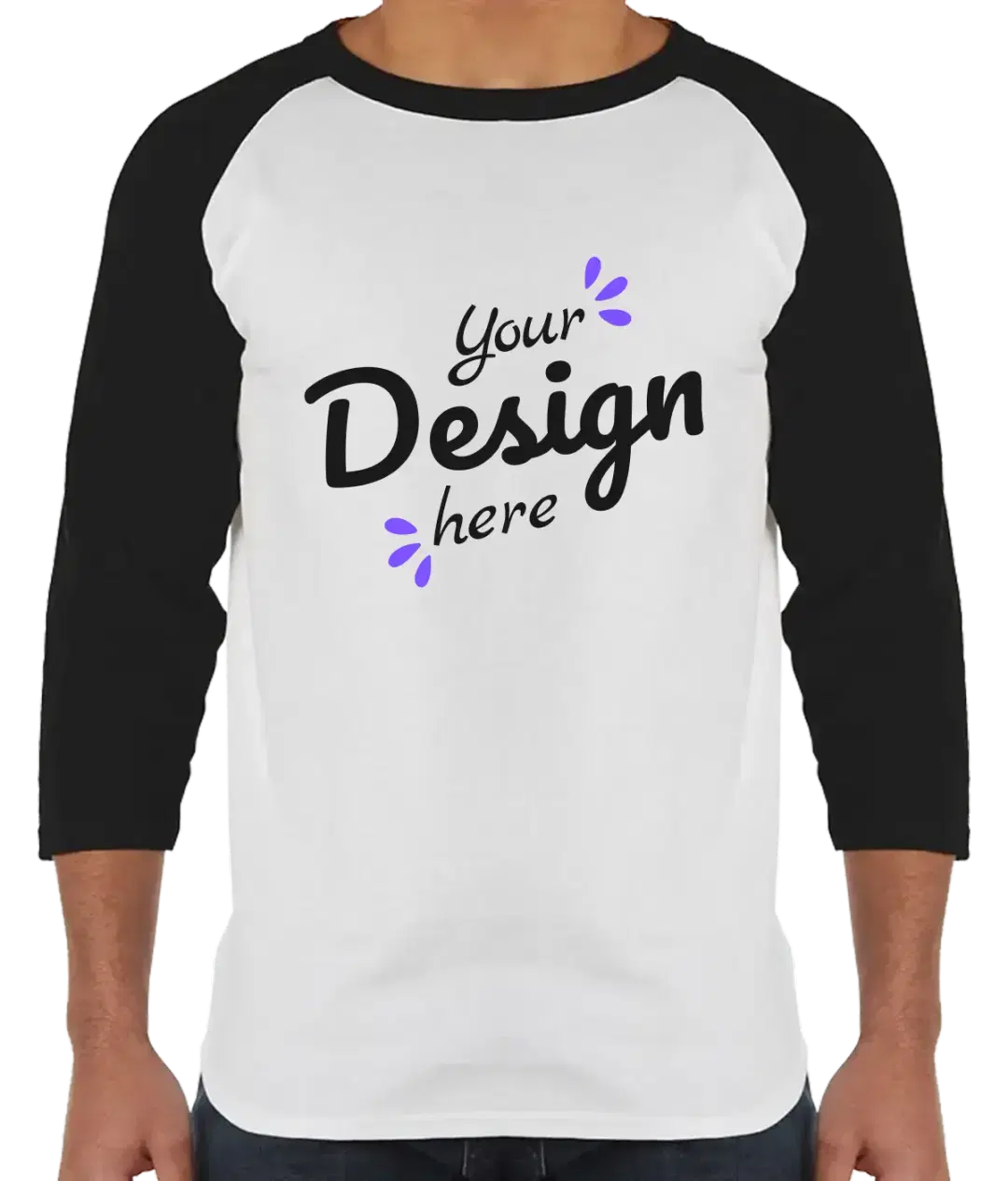 Champion Baseball Raglan White:Navy T-shirt.webp Champion Baseball Raglan White:Navy T-shirt.webp