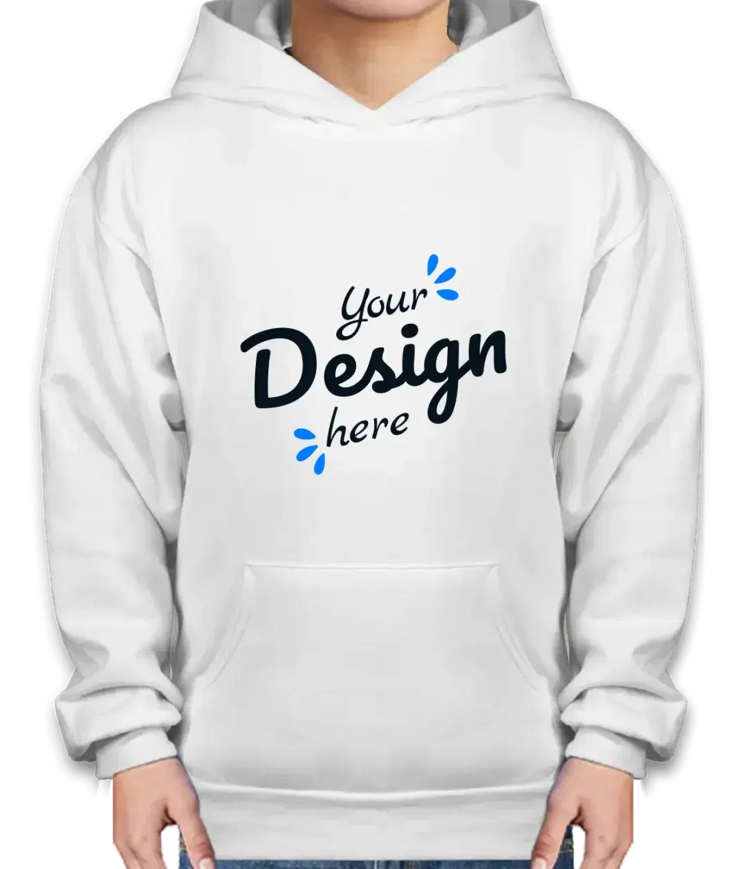 Youth Unisex Pullover Sports Grey Hoodie Front Youth Unisex Pullover Sports Grey Hoodie Front