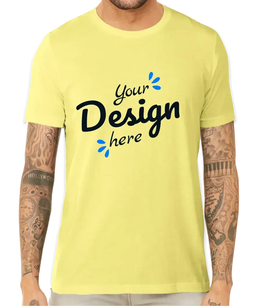 Adult Unisex Bella + Canvas Jersey Premium Yellow T-shirt Adult Unisex Bella + Canvas Jersey Premium Yellow T-shirt