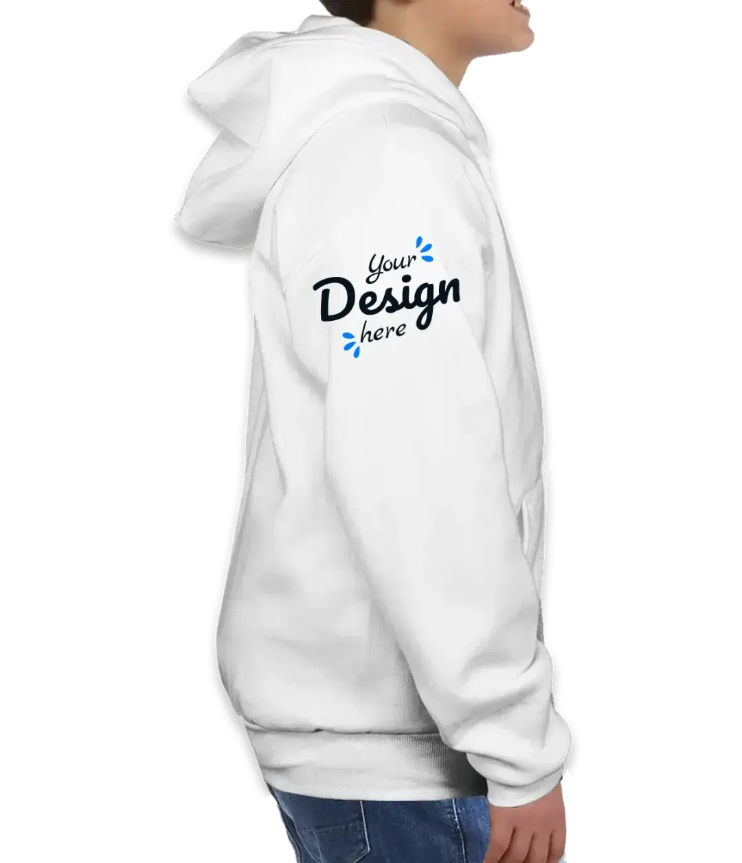 Youth Unisex Pullover Sports Grey Hoodie Right Youth Unisex Pullover Sports Grey Hoodie Right