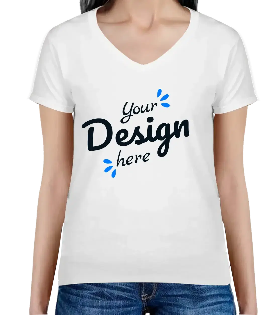 Ladies Softstyle Fit V-Neck White T-Shirt.webp Ladies Softstyle Fit V-Neck White T-Shirt.webp