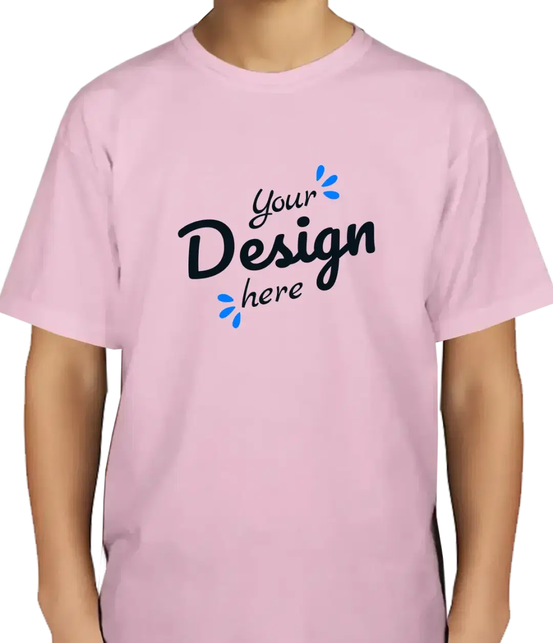 Youth Unisex Crewneck Short Sleeve Light Pink T-shirt.webp