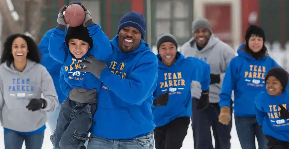 Custom hoodies rocked by family sports team in Pittsburgh, PA.webp