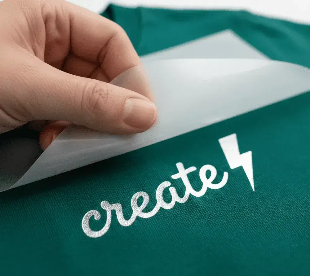 Hand reveling a customized heat transfer order from SameDayCustom Hand reveling a customized heat transfer order from SameDayCustom