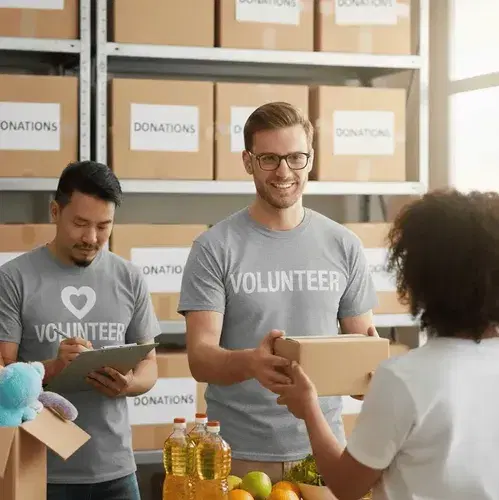 Group Of men wearing charity custom t-shirt from samedaycustom Group Of men wearing charity custom t-shirt from samedaycustom