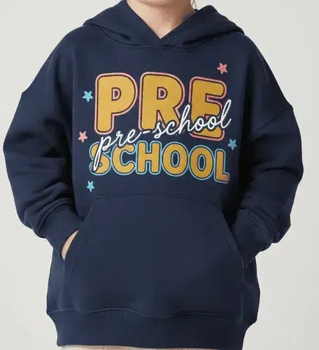 A girl wearing pre school hoodie from samedaycusotm A girl wearing pre school hoodie from samedaycusotm